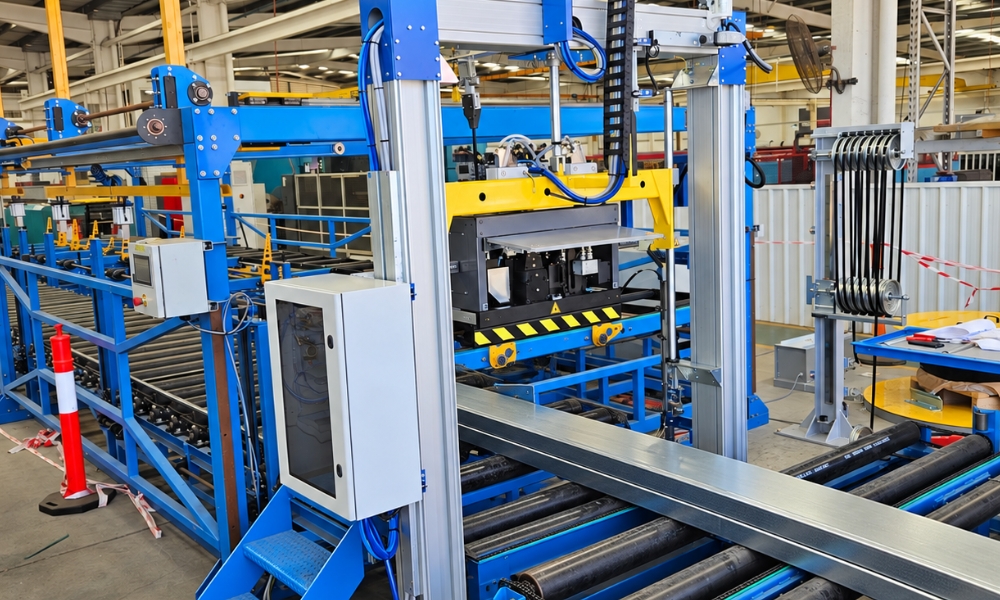 FROMM-automatic-steel-strapping-machine-purlin-bundles